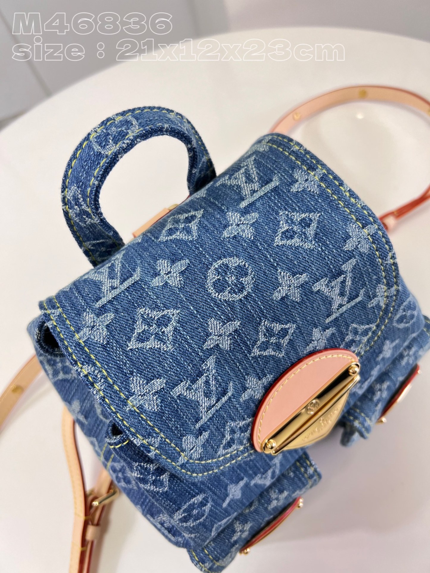 Louis Monogram Denim backpack bag size : 21-12-23 cm