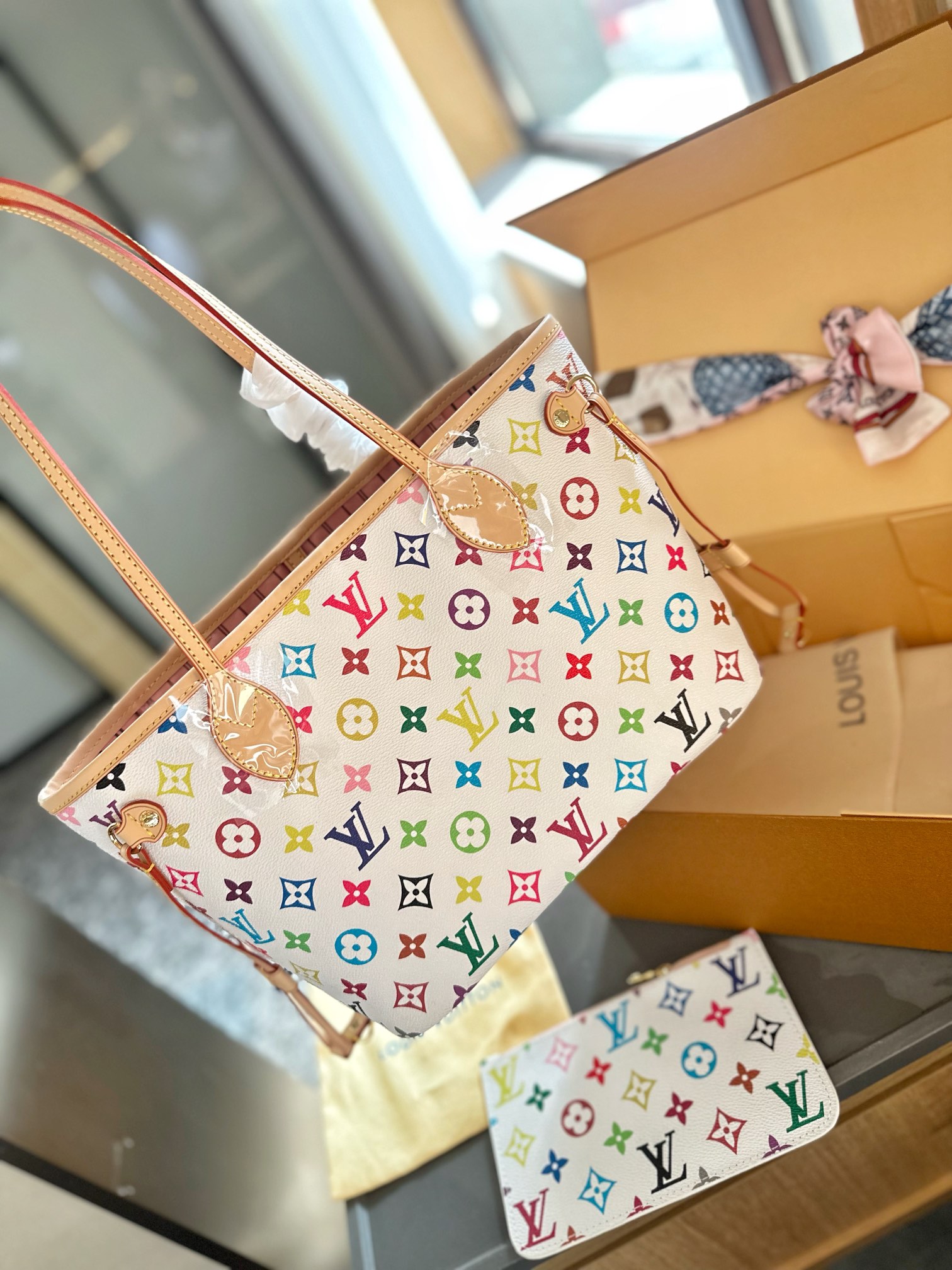 L  Neverfull new arrival tote bag size; 28 cm