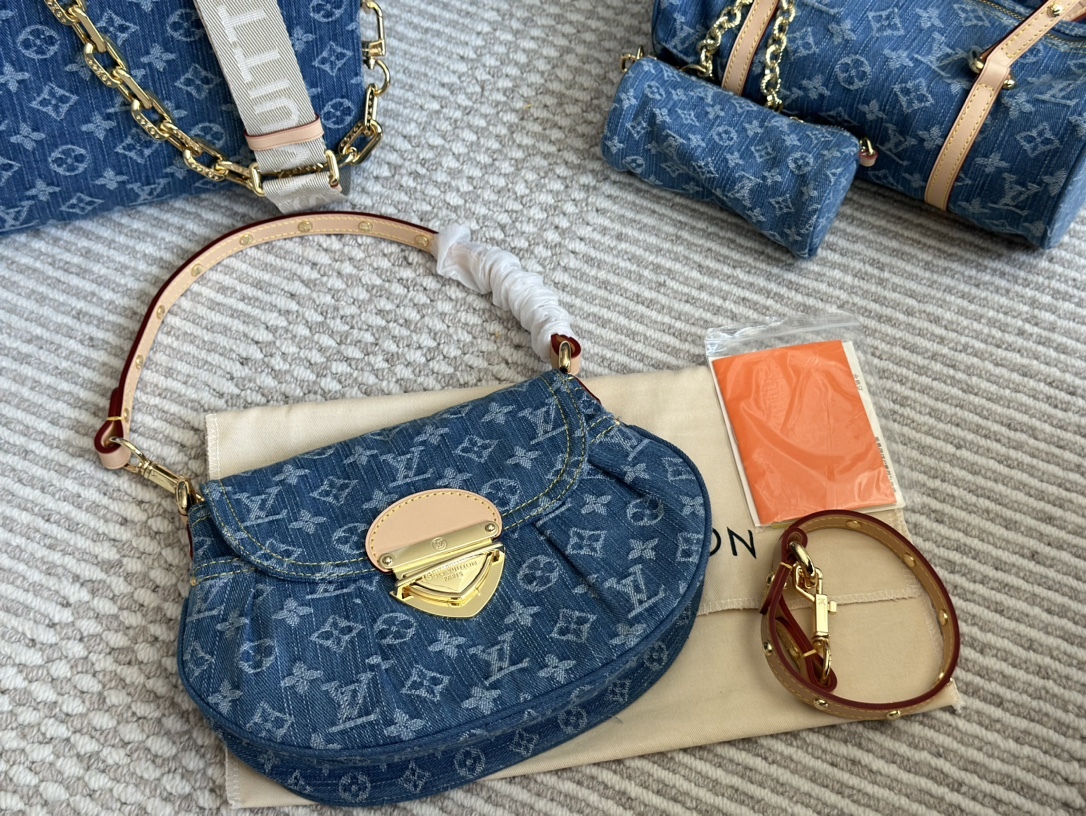 Louis new arrival denim bag sunset size: 26*15 cm