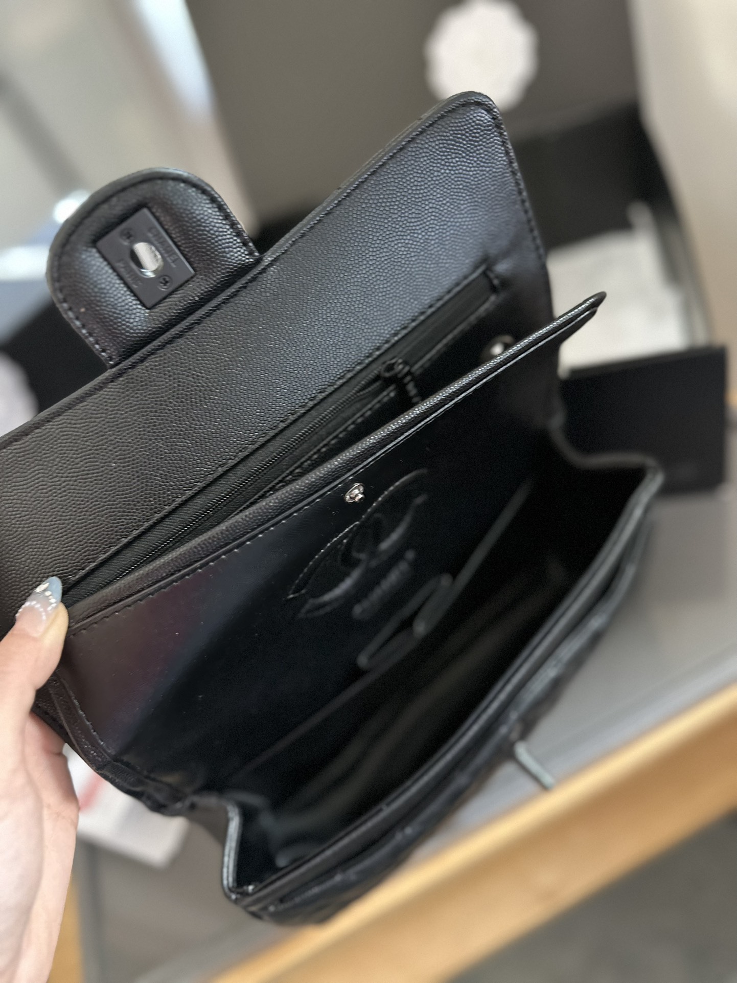 cc-new-arrival-black-caviar-leather-cf-bag-3588