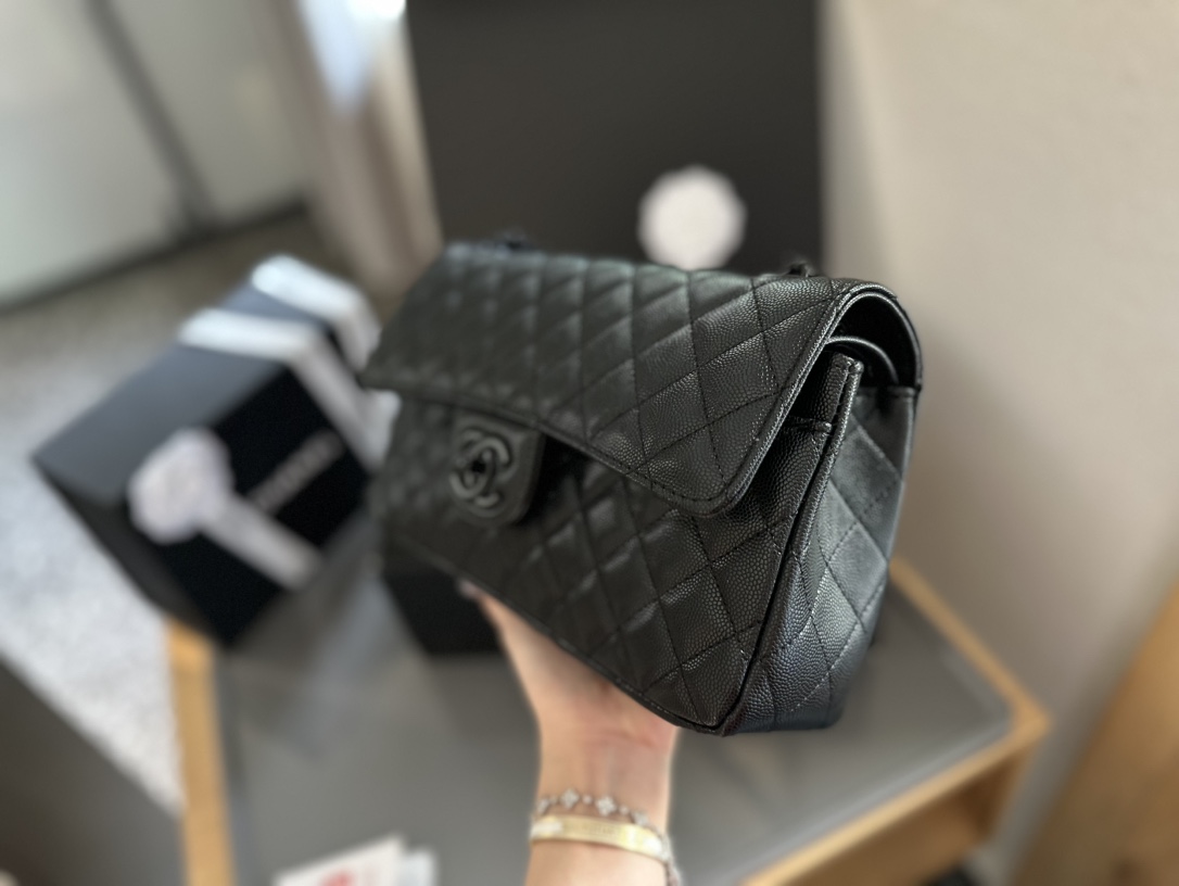 cc-new-arrival-black-caviar-leather-cf-bag-3588