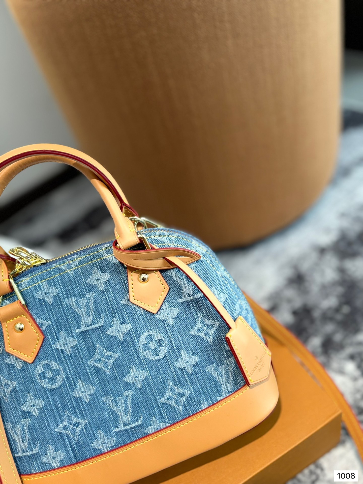 Louis alma bb Retiro denim bag size: 24��18cm