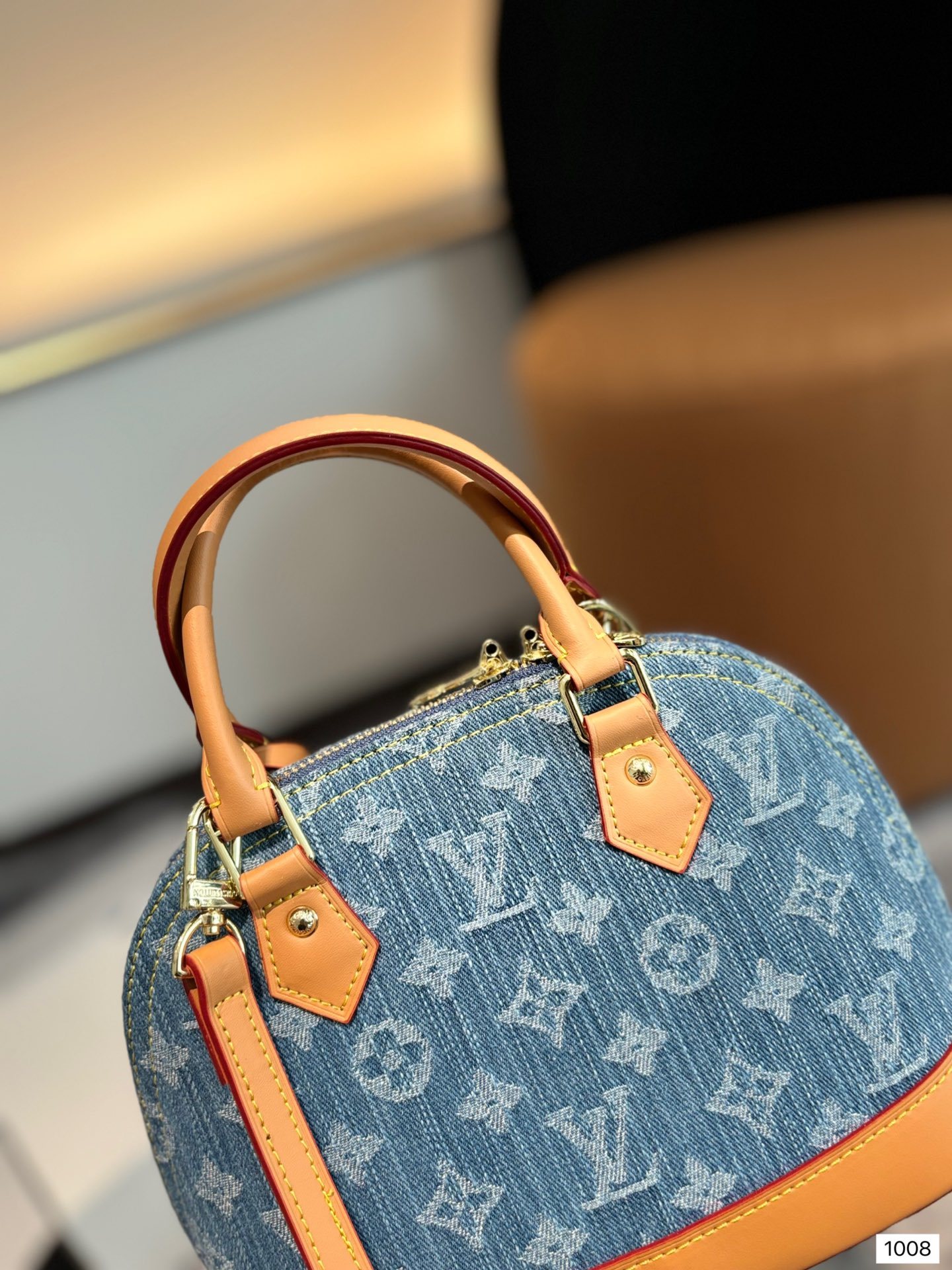 Louis alma bb Retiro denim bag size: 24��18cm