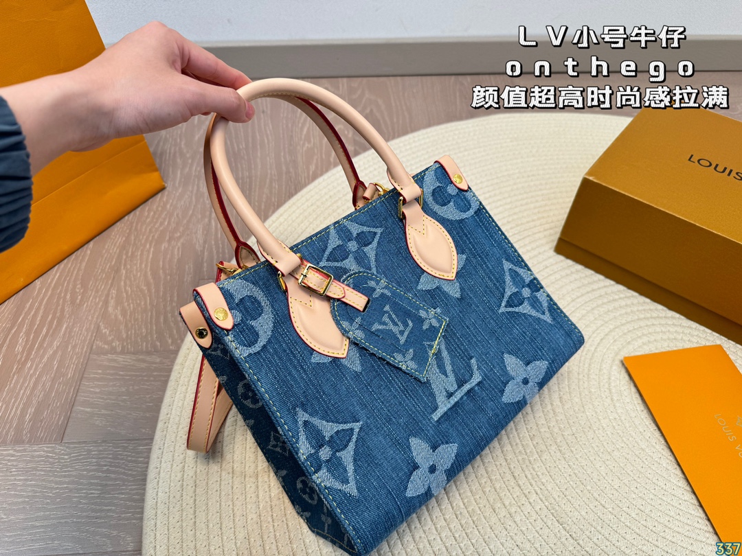 louis-new-arrival-onthego-denim-bag-small-size-25-20-cm-2930