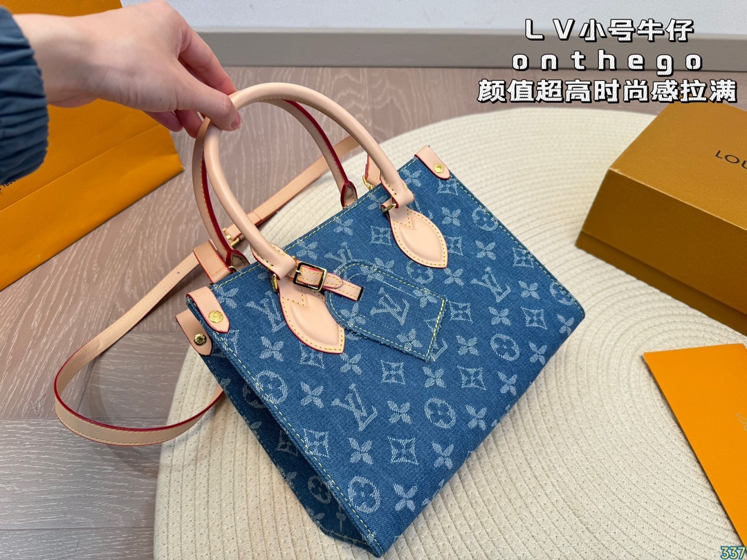 louis-new-arrival-onthego-denim-bag-small-size-25-20-cm-2930