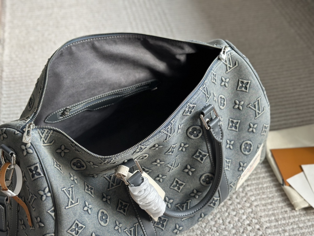 Louis new arrival denim keepall bag size: 50 cm