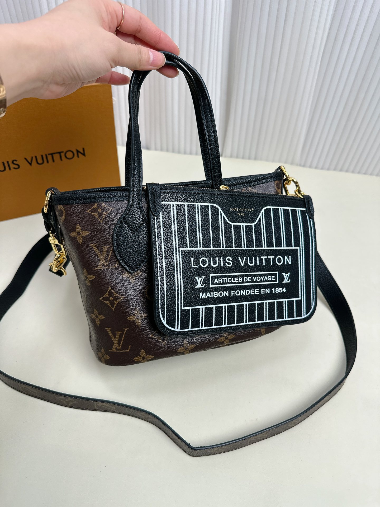 Louis new arrival neverful BB tote bag small size: 16.5*11*26.5cm