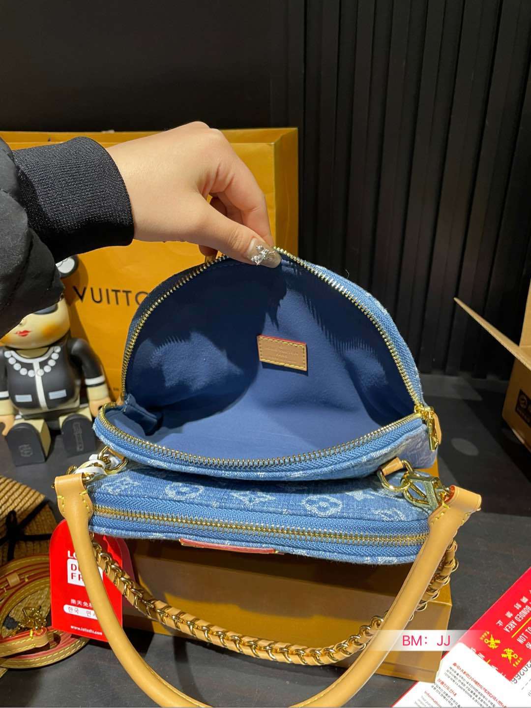 Louis new arrival bb denim bag size: 24*15 cm