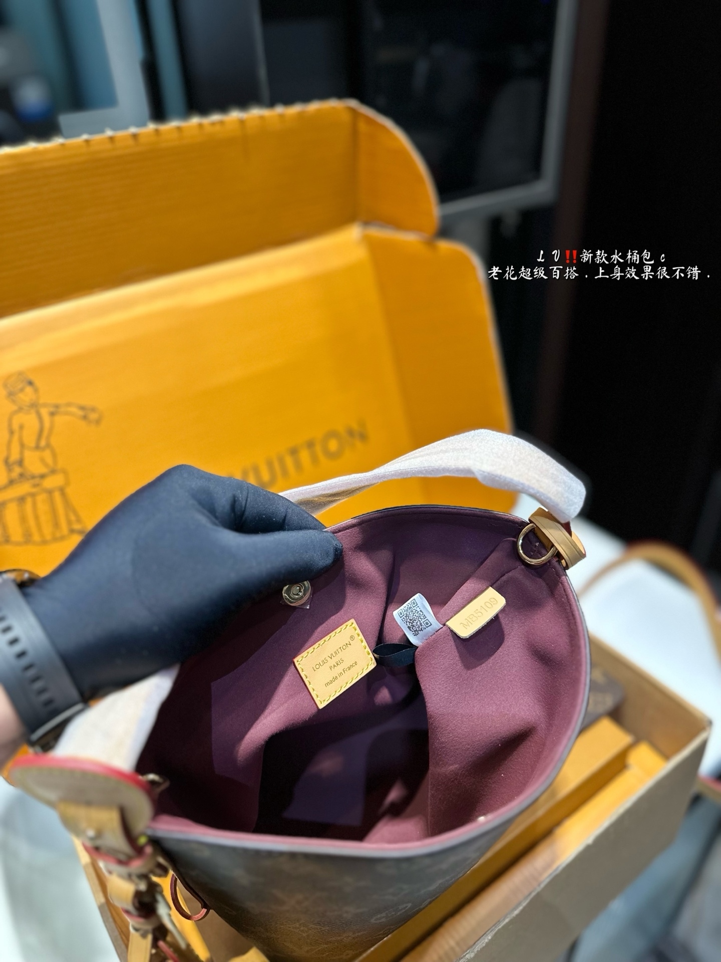 Louis new arrival ALL IN BB bucket bag size:17 * 18.5 cm