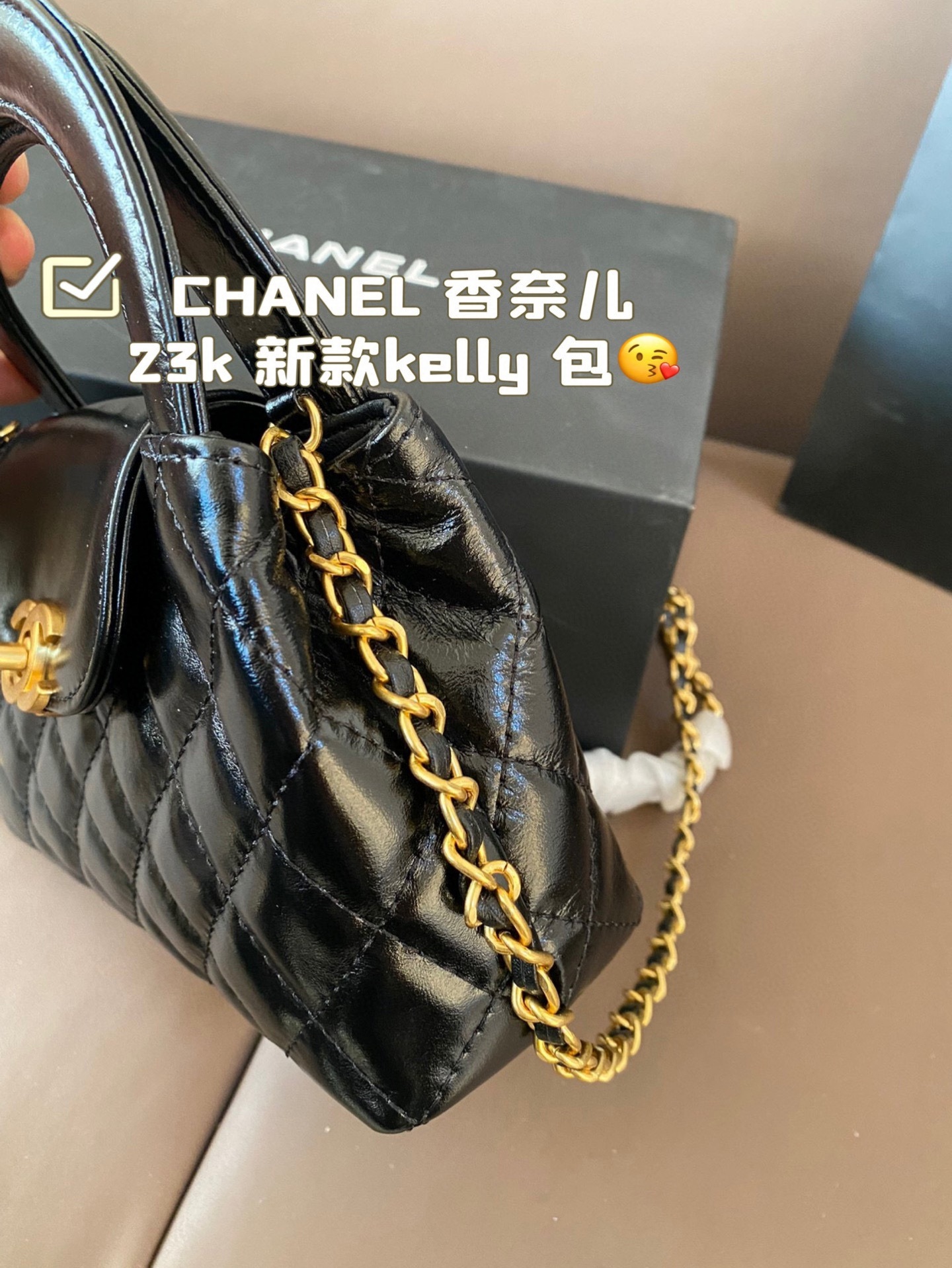 Cc new arrival 23k kelly bag size: 19*13 cm