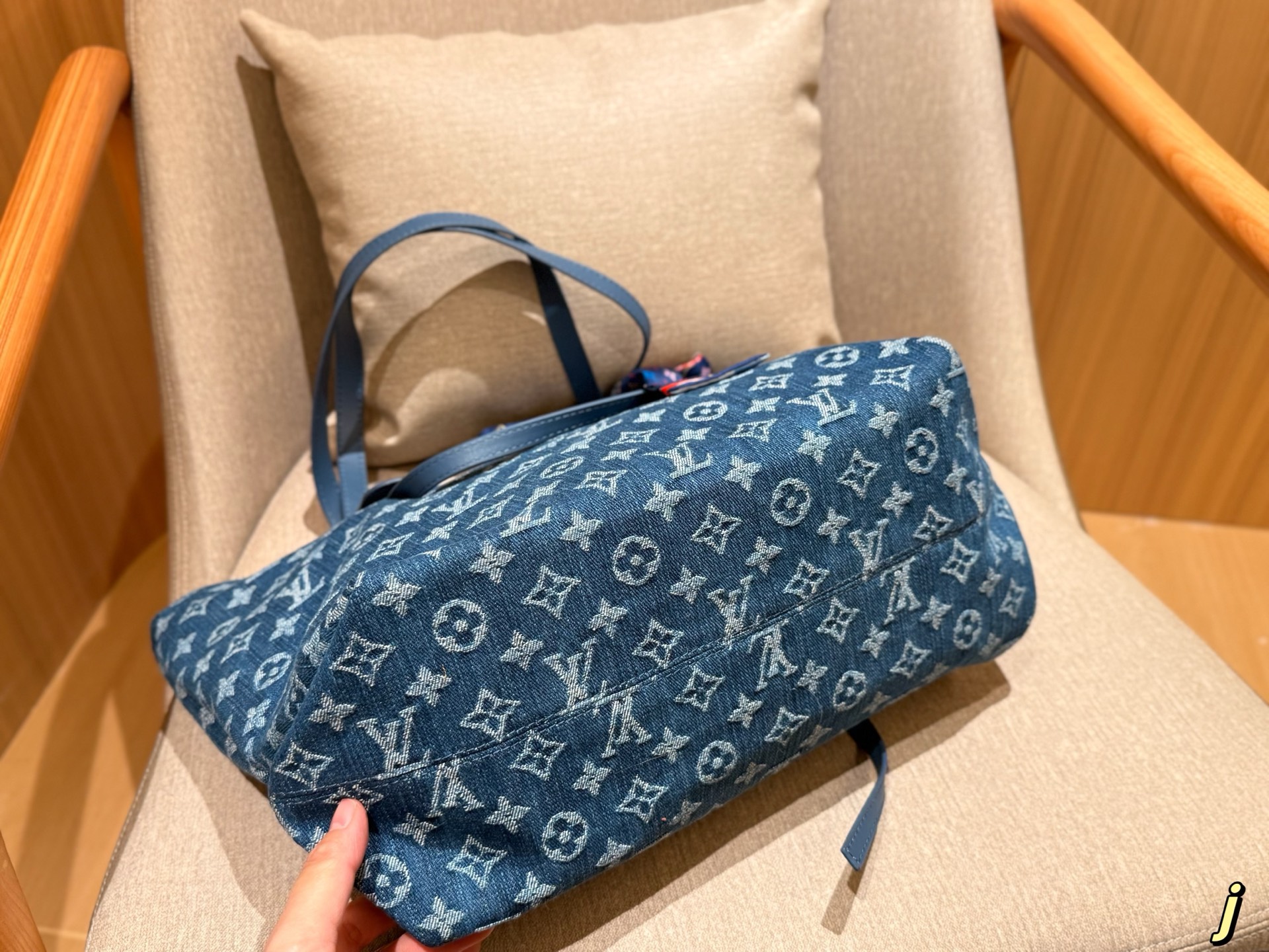 Louis new arrival neverfull denim bag size:40*24*16 cm