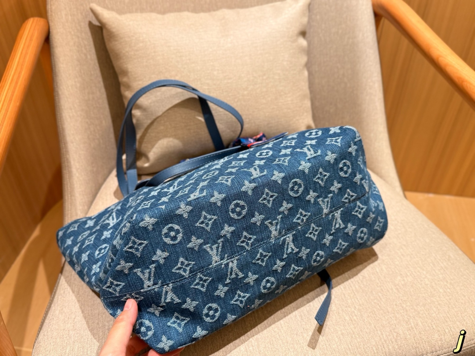 Louis new arrival neverfull denim bag size:40*24*16 cm