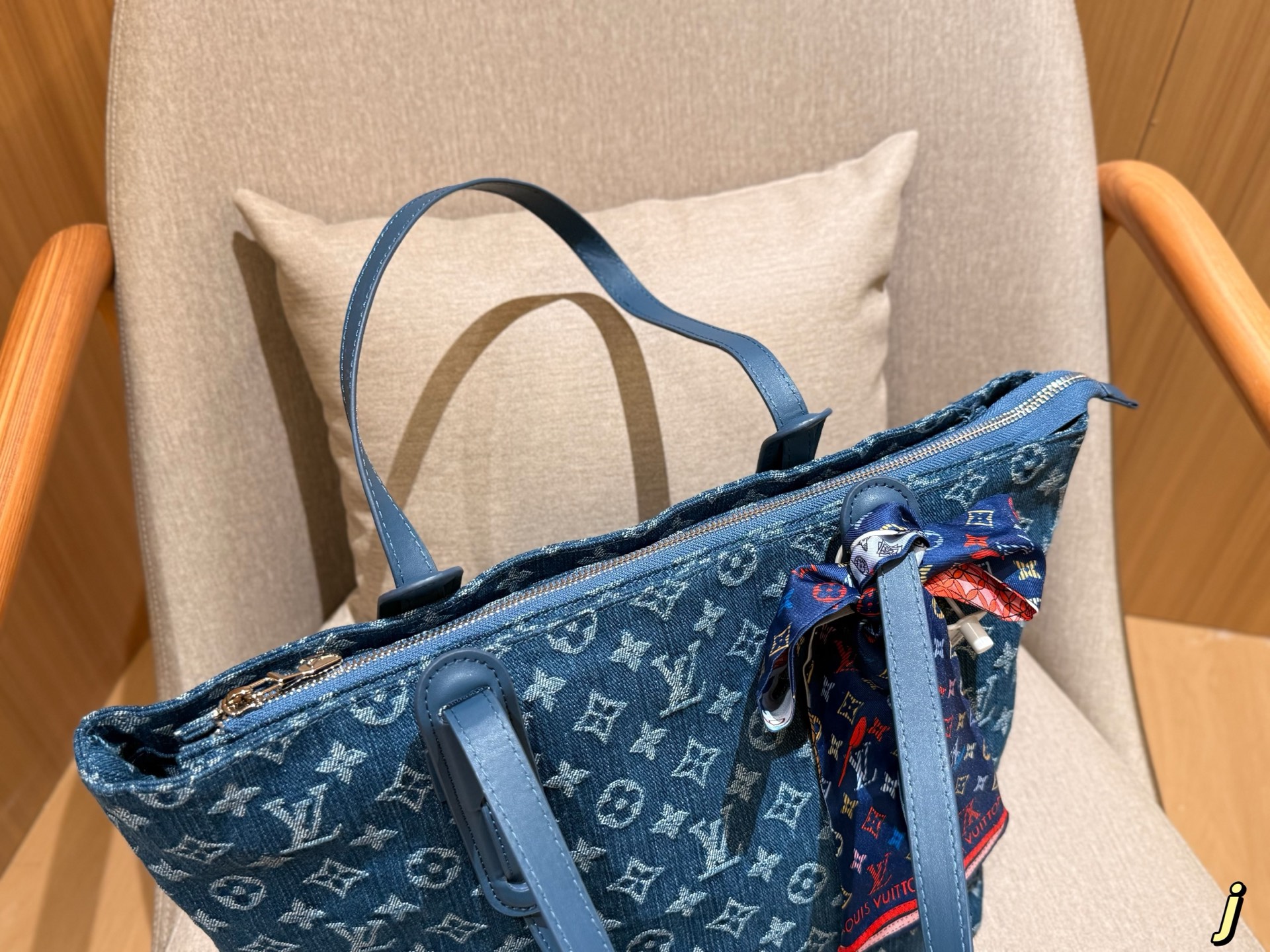 Louis new arrival neverfull denim bag size:40*24*16 cm