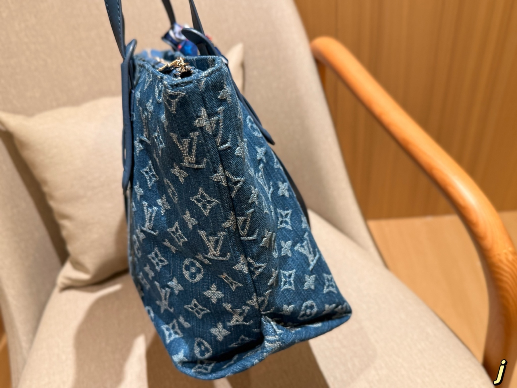 Louis new arrival neverfull denim bag size:40*24*16 cm