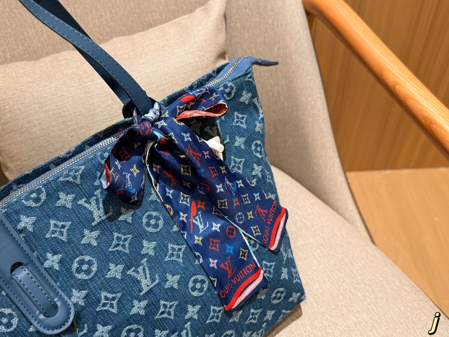Louis new arrival neverfull denim bag size:40*24*16 cm