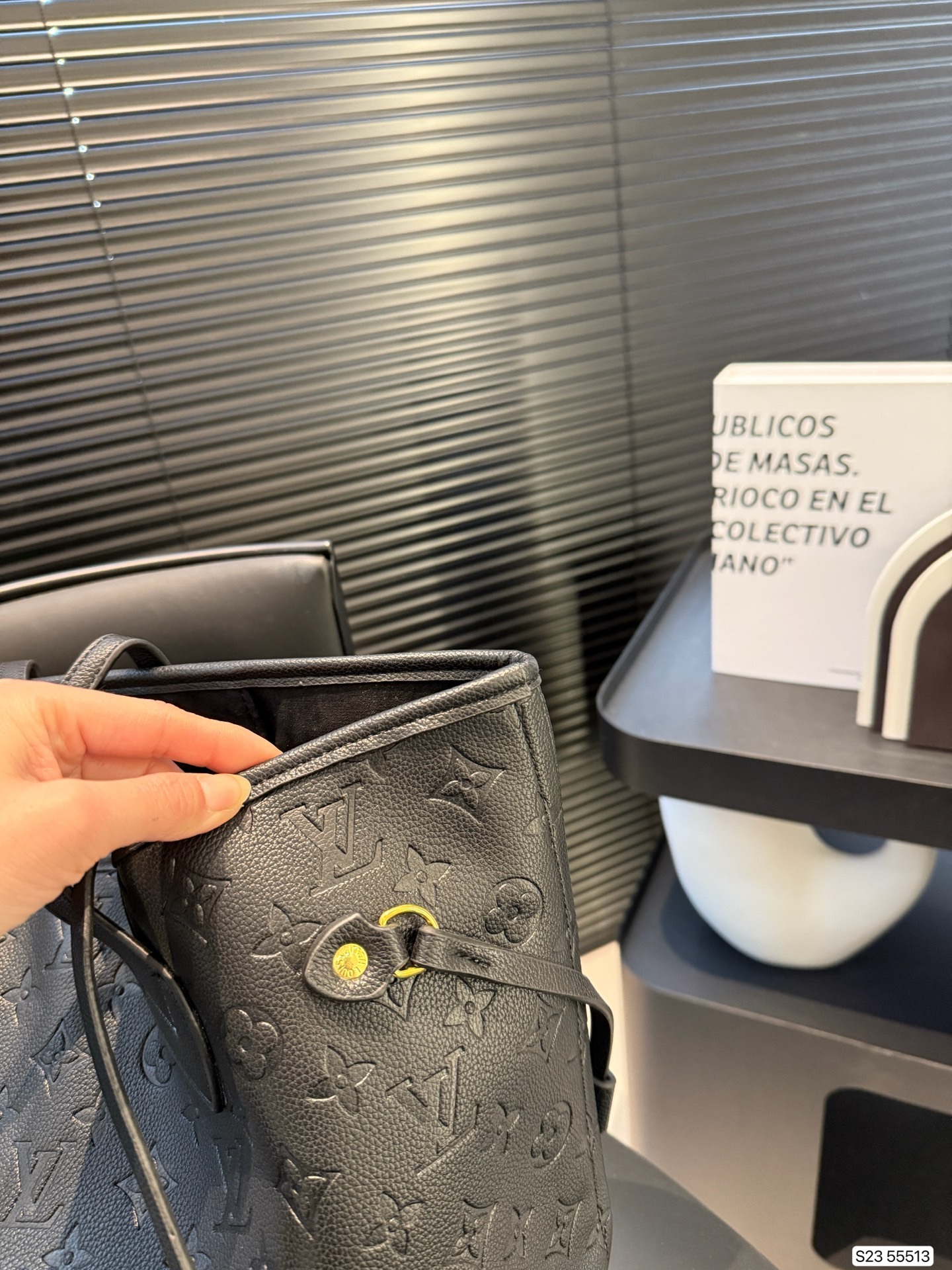 Louis new arrival black neverfull bag size: 33*29 cm