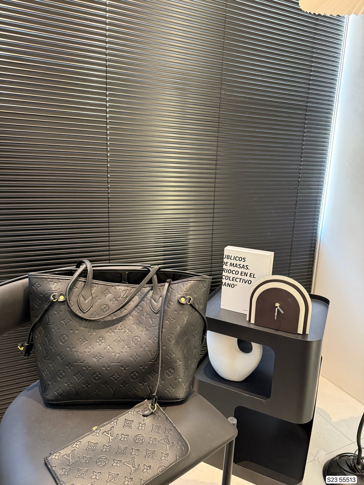 Louis new arrival black neverfull bag size: 33*29 cm