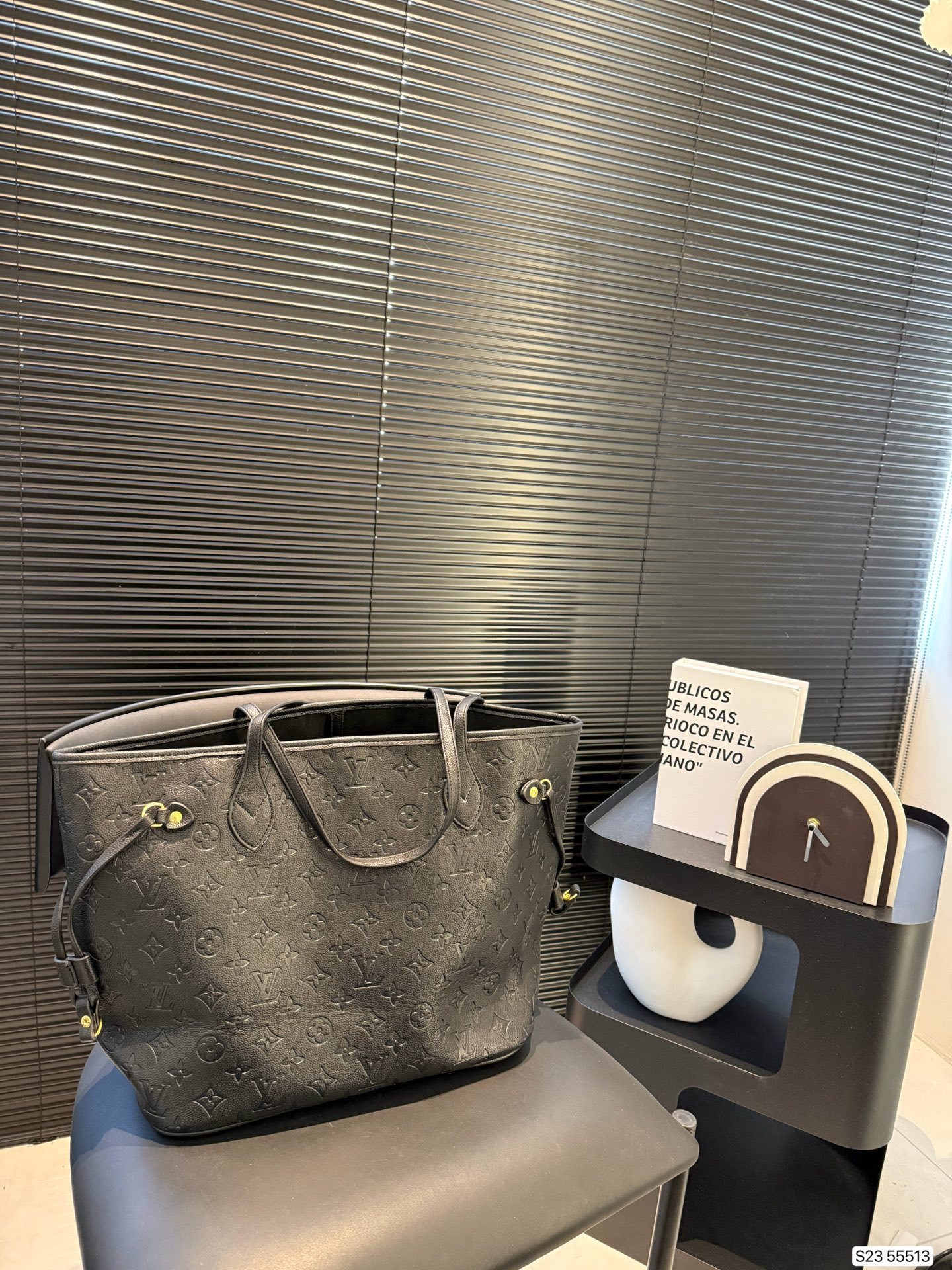 Louis new arrival black neverfull bag size: 33*29 cm