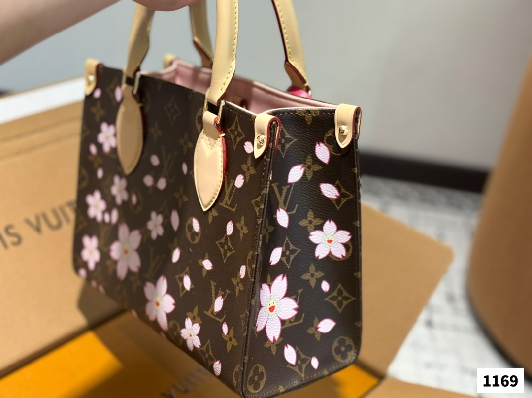 Louis new arrival flower onthego tote bag size:25 cm