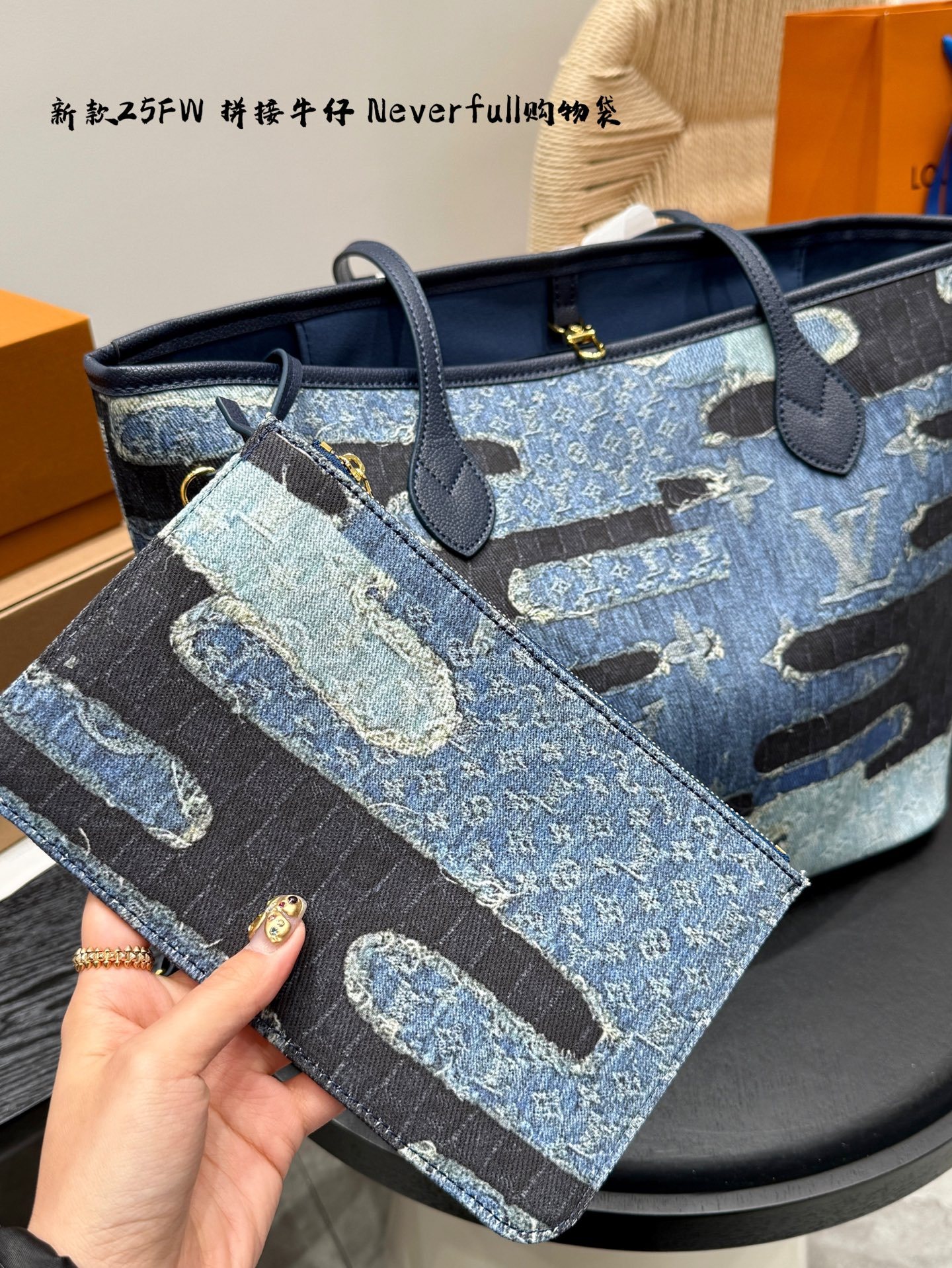 Louis new arrival neverfull tote bag size:33*29 cm