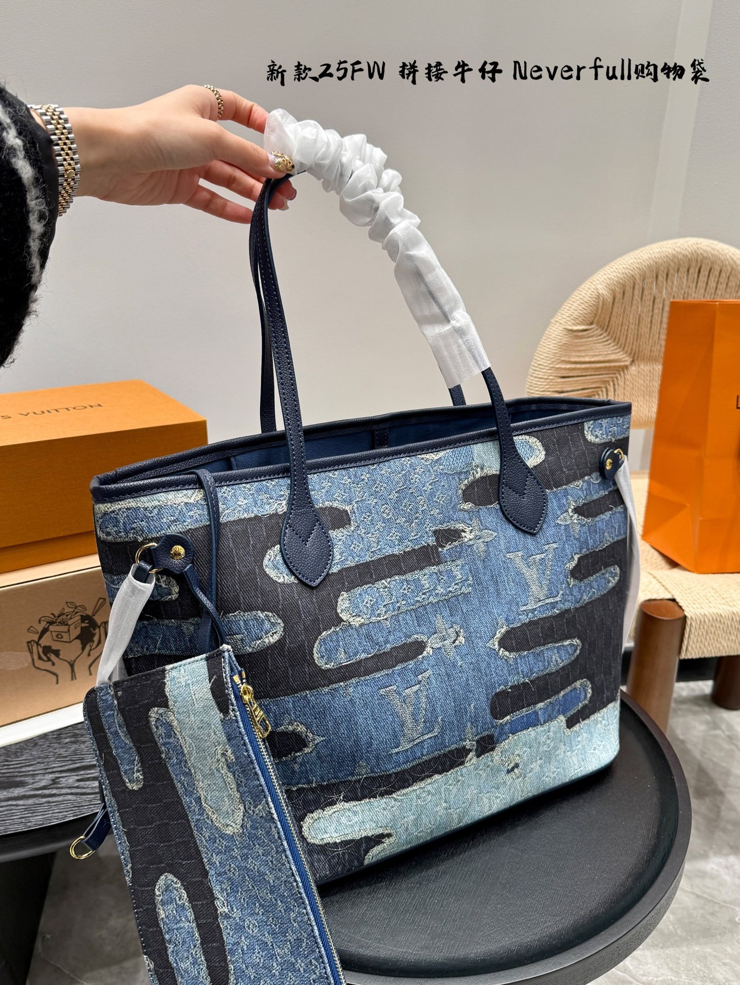 Louis new arrival neverfull tote bag size:33*29 cm