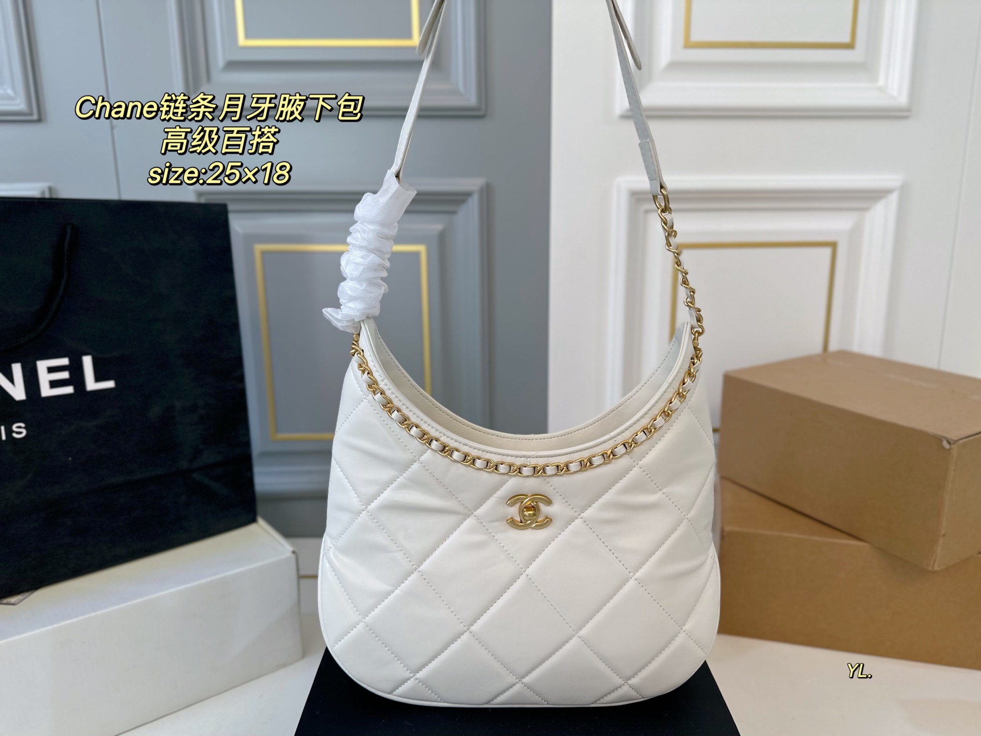 cc-new-arrival-chain-hobo-bag-size-25-18-cm-9830