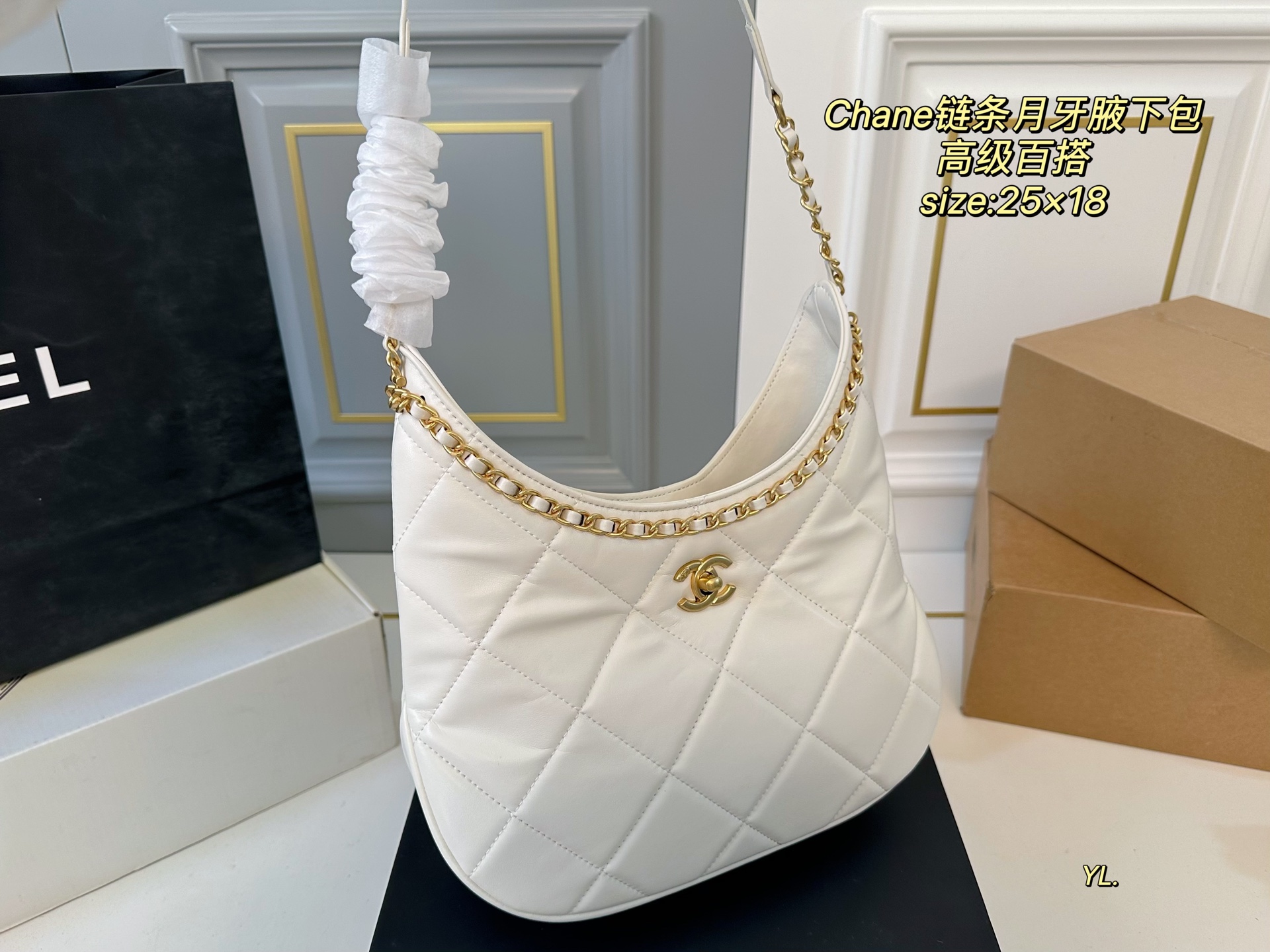 cc-new-arrival-chain-hobo-bag-size-25-18-cm-9830