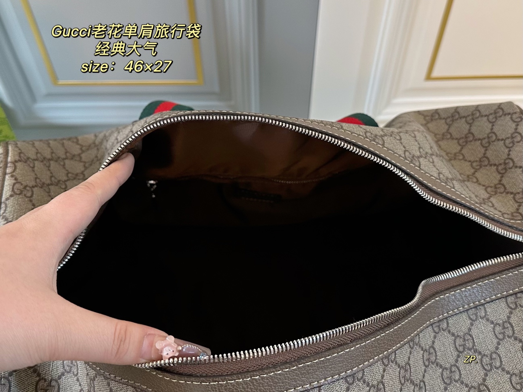 Gg new arrival travel bag 002 size: 46*27 cm
