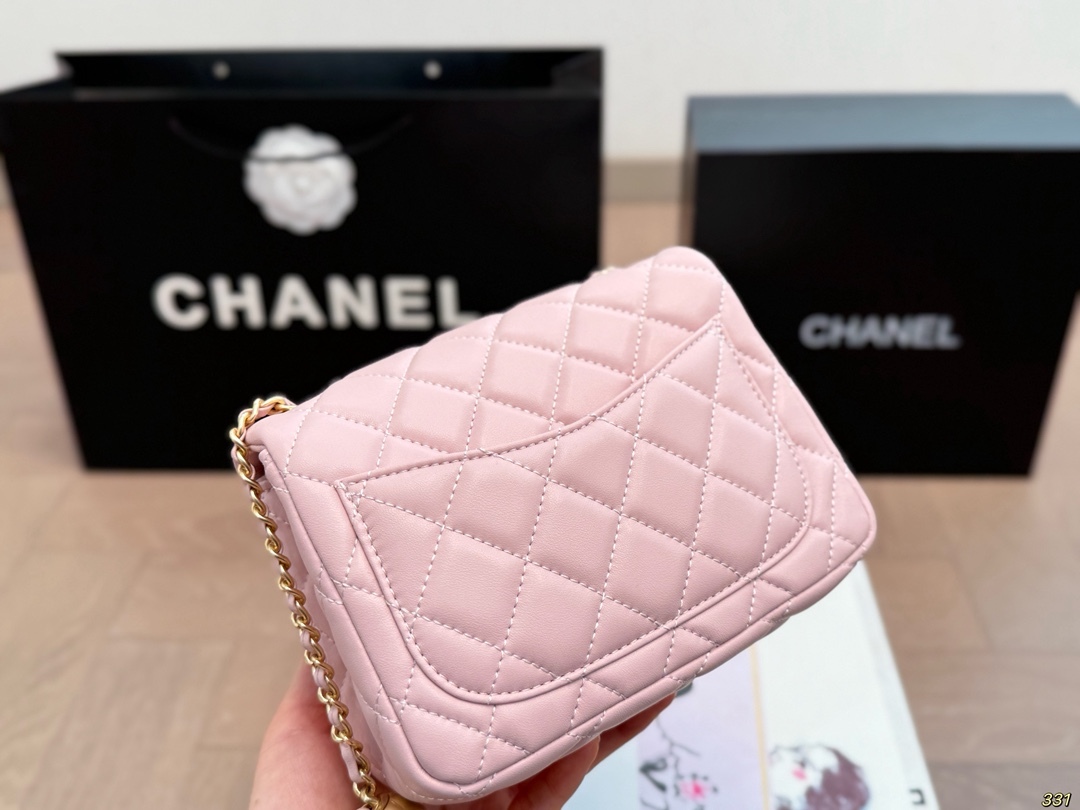 cc-new-arrival-pink-gold-ball-chain-bag-7425