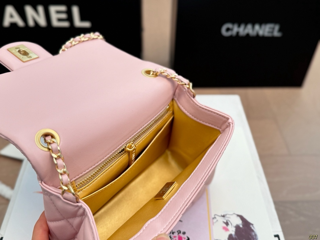 cc-new-arrival-pink-gold-ball-chain-bag-7425