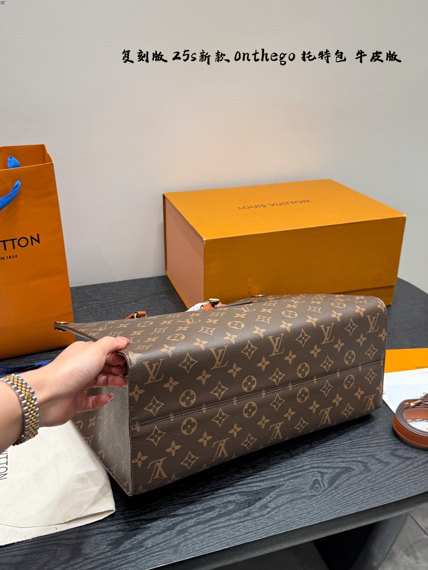 Louis new arrival 25ss onthego tote bag size: 41 cm