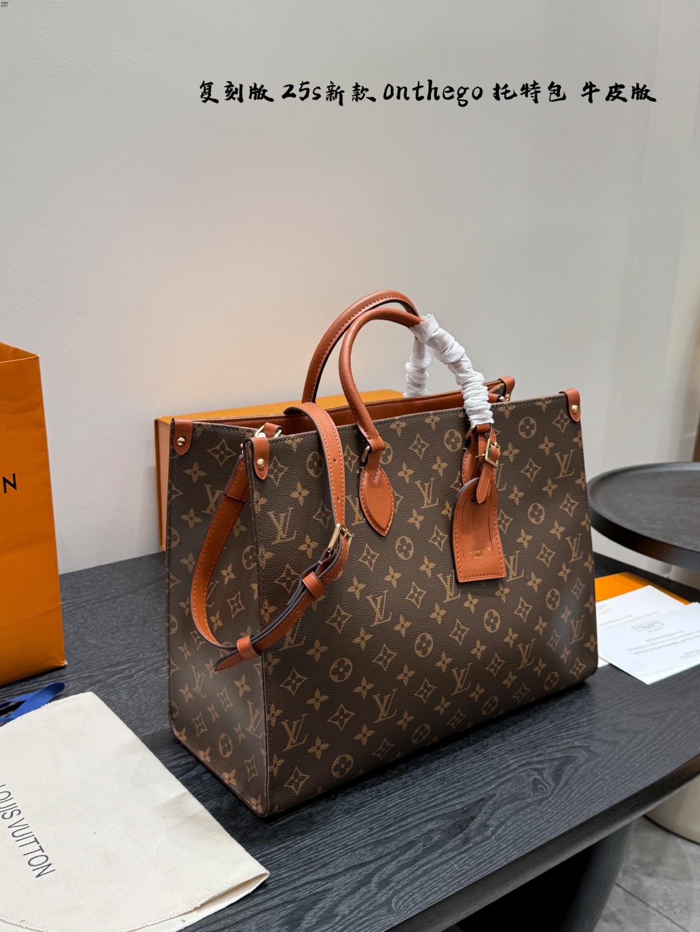 Louis new arrival 25ss onthego tote bag size: 41 cm