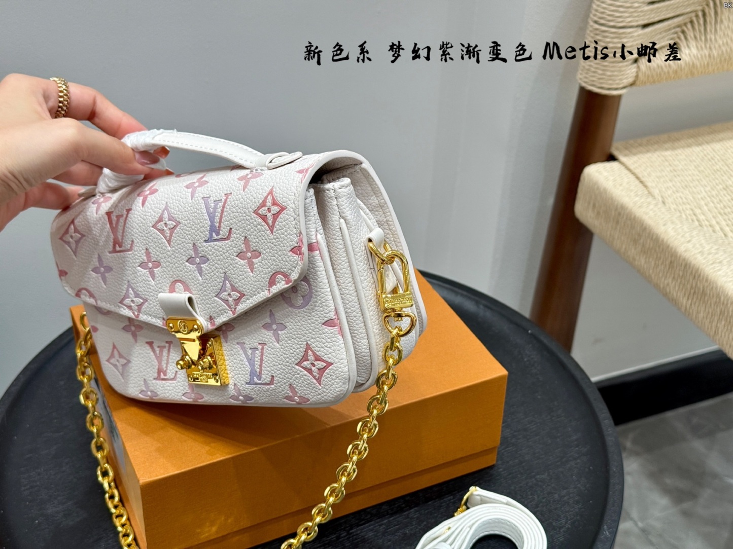 Louis new arrival Metis pink bag size: 21*13cm