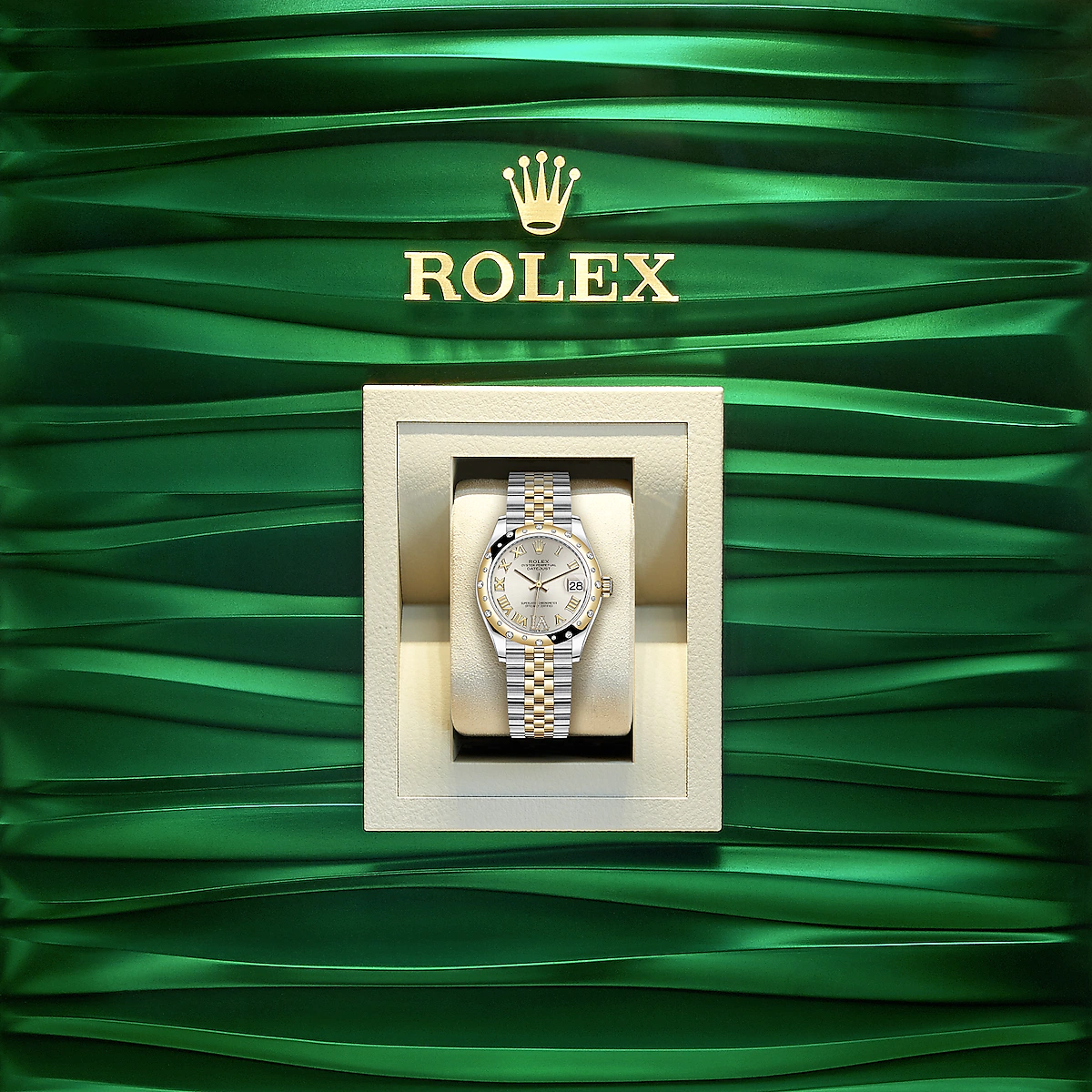 Rolex Datejust 31, Oystersteel, 18kt Yellow Gold and diamonds, Ref# 278343RBR-0004