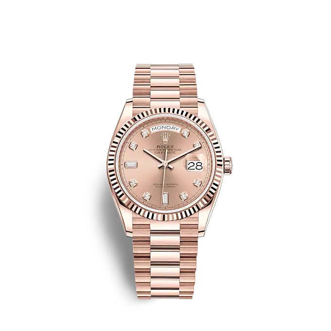 Rolex Day-Date 36 Everose gold Ref# 128235-0009