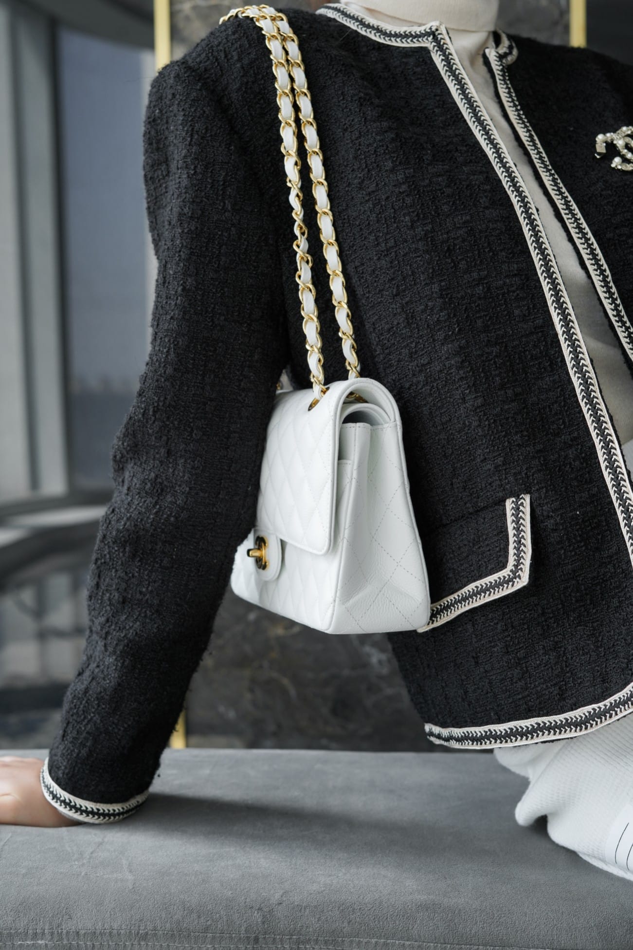 CC CF25 Classic flap bag Caviar leather