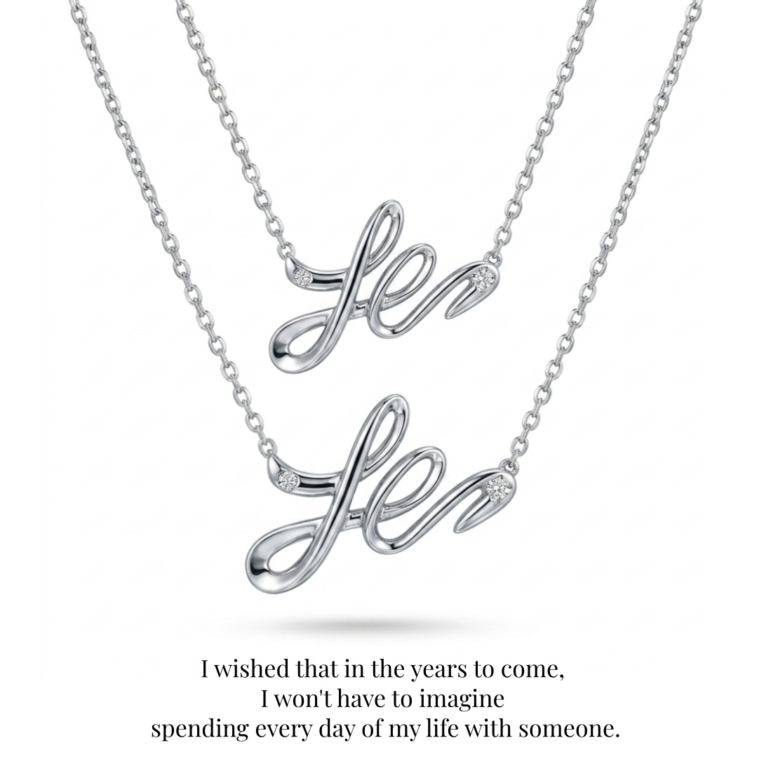 Birthday Necklace | S925 Silver Platinum-Plated & Moissanite
