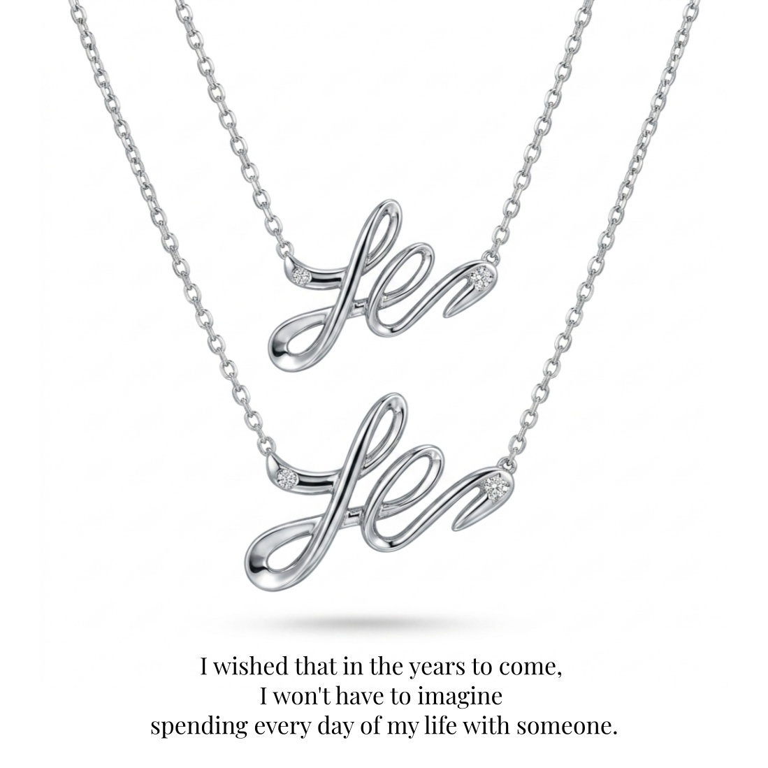 Birthday Necklace | S925 Silver Platinum-Plated & Moissanite
