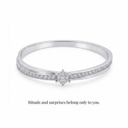 Level 100 Affinity Bracelet | 999 Pure Silver Platinum-Plated Moissanite