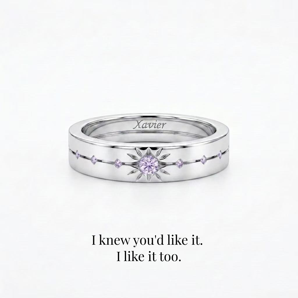 Stars on the Fingertips | 925 Silver Platinum-Plated Moissanite
