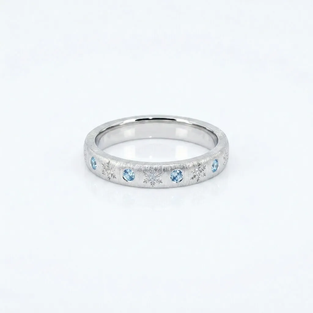 Frozen Devotion | Snowflake Ring | 925 Sterling Silver Platinum-Plated Moissanite