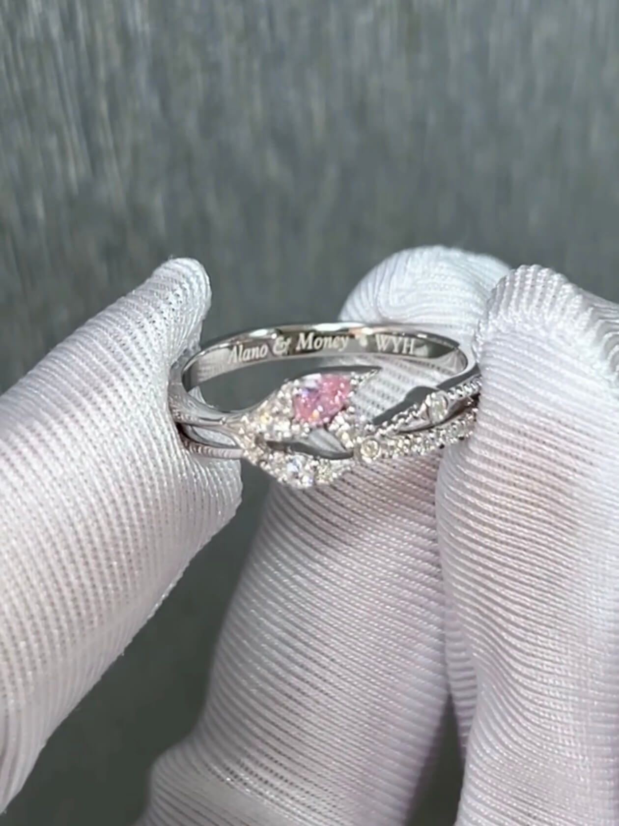 Tidal Devotion | Fishtail Ring  | 925 Sterling Silver Platinum-Plated Moissanite