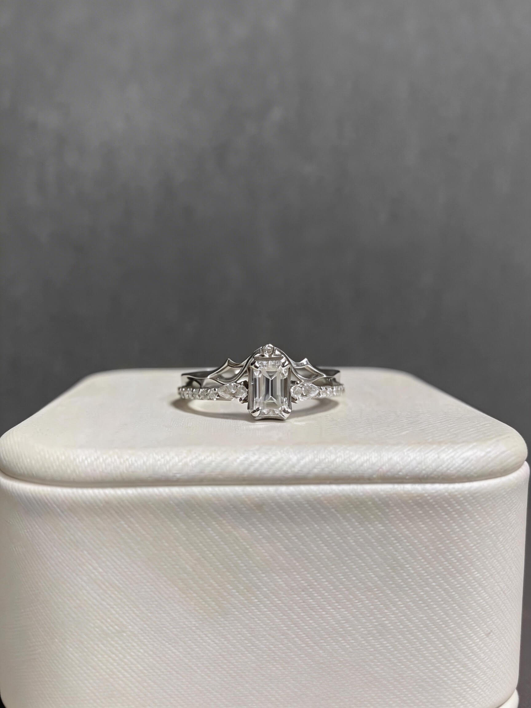 Eternal Vow |  Couple Rings | 925 Sterling Silver Platinum-Plated Moissanite & Red Tourmaline