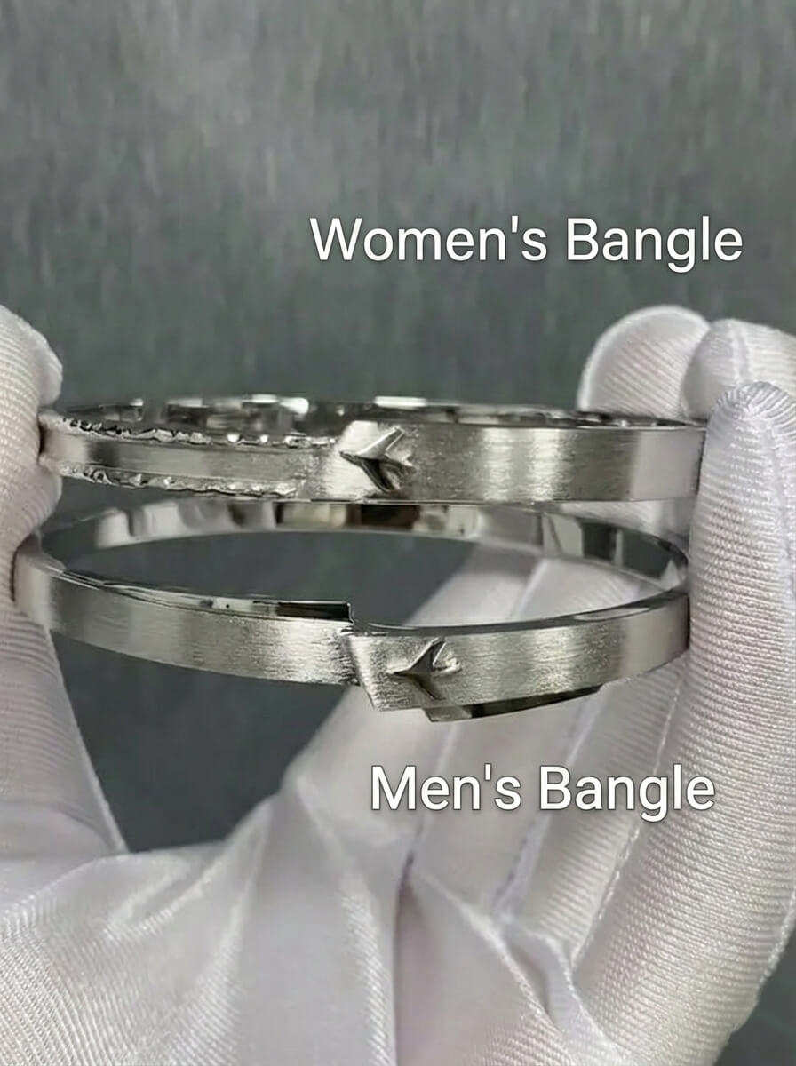 Cloudward Vows | Airplane-Themed Couple Bangle Set | 999 Fine Silver Bangles | Inspired by Love and Deepspace