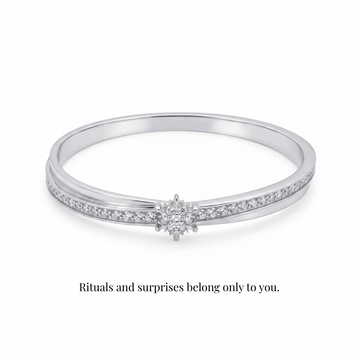 Level 100 Affinity Bracelet | 999 Pure Silver Platinum-Plated Moissanite