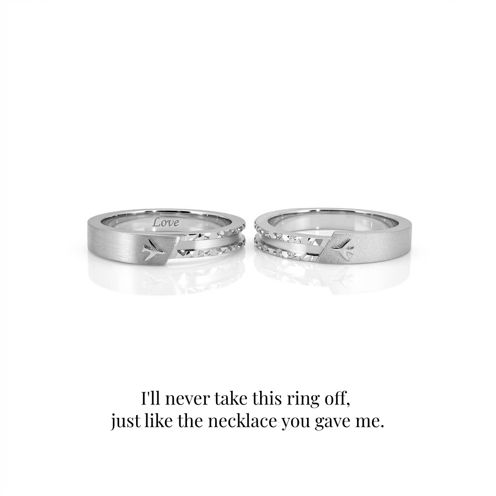 Level 100 Affinity Matching Rings | 925 Silver Platinum-Plated