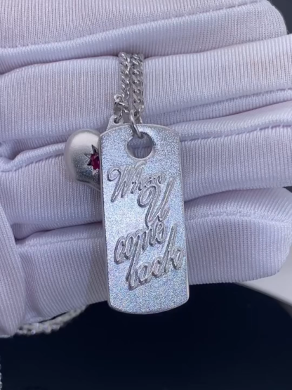 When U Come Back | Necklace | 999 Silver & Red Tourmaline Apple Pendant