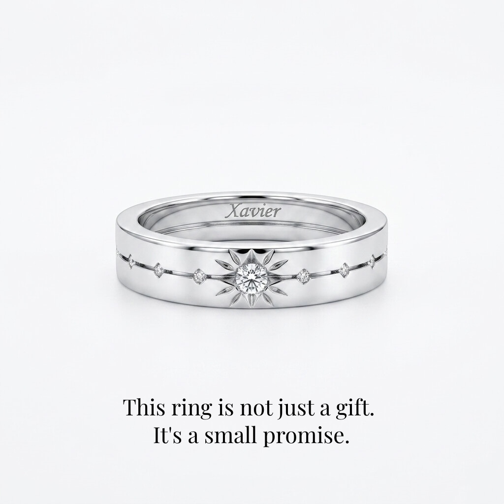 Stars on the Fingertips | 925 Silver Platinum-Plated Moissanite