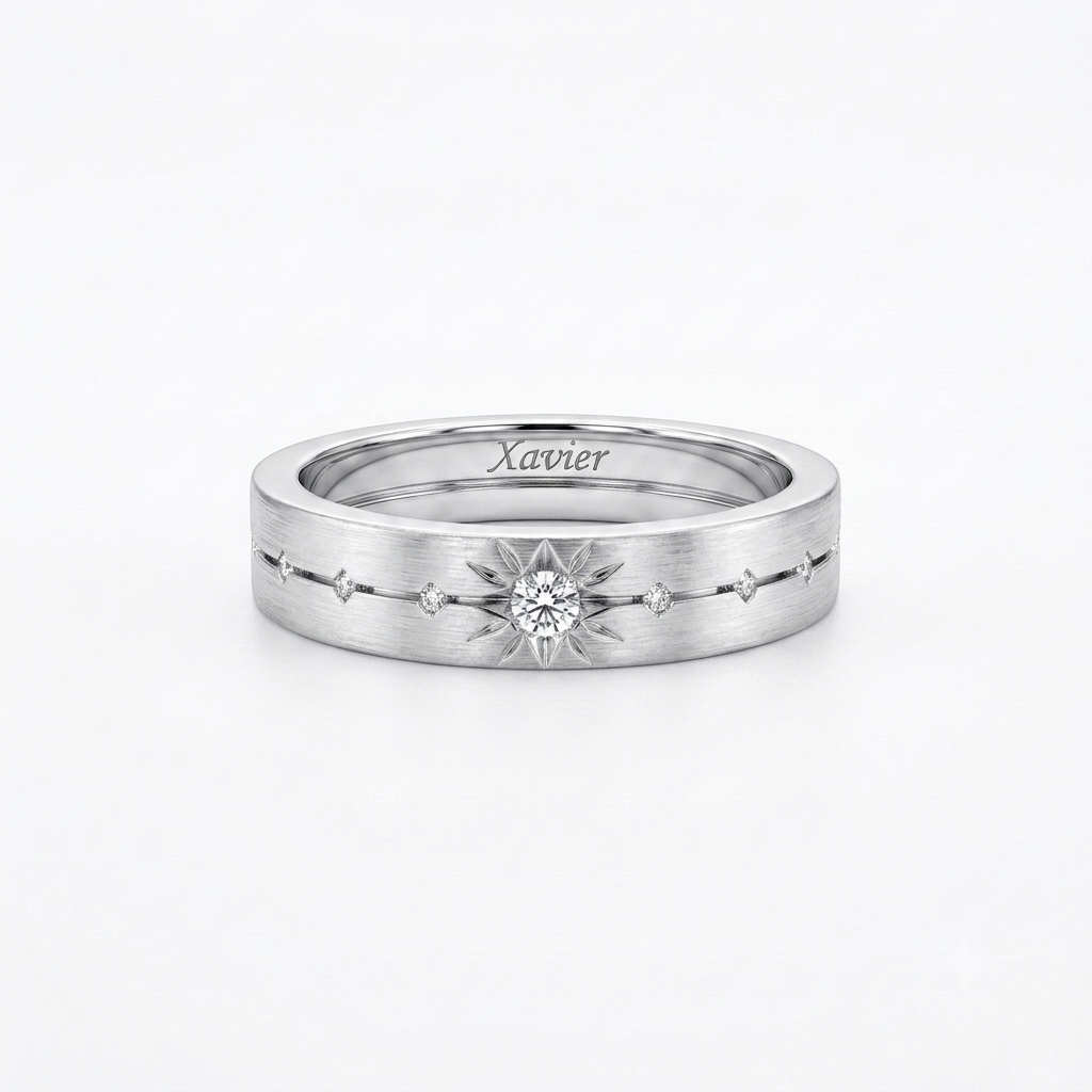 Stars on the Fingertips | 925 Silver Platinum-Plated Moissanite