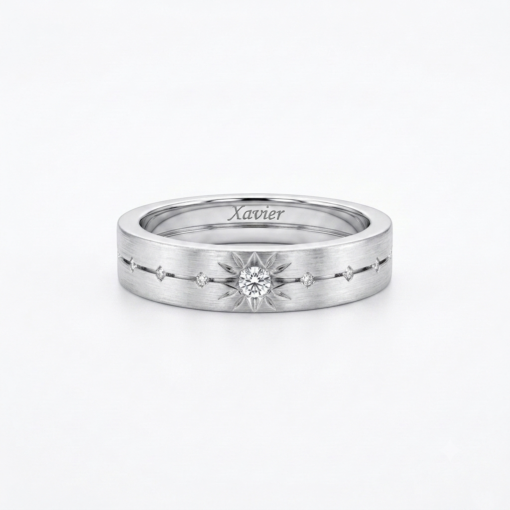 Stars on the Fingertips | 925 Silver Platinum-Plated Moissanite
